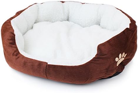 WOWOWMEOW כלב מיטה נעימה מכונה רחיץ חיית מחמד פליס חם מיטת קן עם מחצלת נשלפת לחתולי כלבים