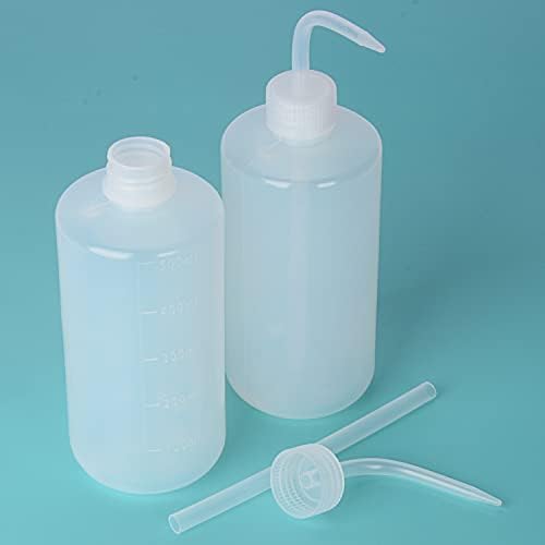 פונצ ' ם כימי לשטוף בקבוק, 2-חבילה פלסטיק מעבדה לסחוט כביסה בקבוק עם ברור סיום לימודים, פוליאתילן,