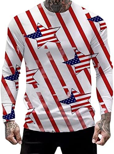 BMISEGM חולצות T קיץ לגברים חולצת גברים 1776 יום העצמאות גרפי שרוול ארוך שרוול קצר שרוול ארוך שרוול ארוך T