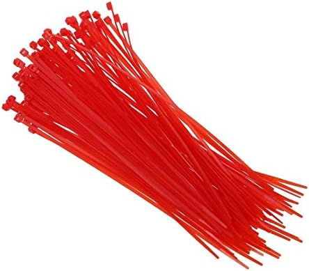 100-1000 חתיכות קשרי כבלים מקצועיים קשרי כבלים 4.8x300 ממ אדום 1000 חתיכות