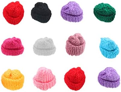 Healifty mini בובות 20 יחידות כובעי מיני כובעים סורגים כובעי בובה כובעי כובעי מיניאטורה כובעים קישוטי