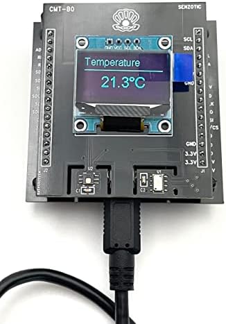 לוח חיישנים סביבתיים לוח CMT-B-Kit עם LCD ו- EBS Base Base עם מודול Wi-Fi של NodeMCU