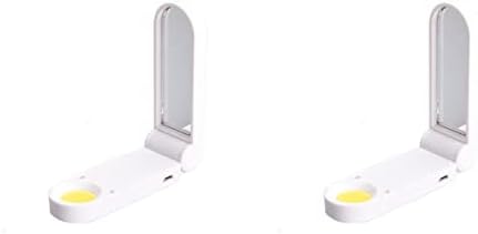 מנורת שולחן קטנה מנורת שולחן קטנה אורות מראה 2 יחידות נסיעות אור בית מתקפל מנורת שולחן נייד עבור איפור