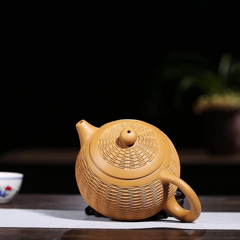 סיר חול סגול בעבודת יד הונגז'ואן עפרות גולמיות בוץ תוצרת תה בעבודת יד סט אריגת קומקום קומקום
