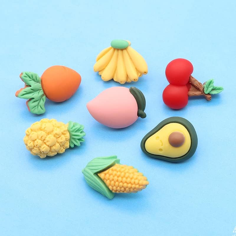 Zotuoart 12 יחידות ירקות חמודים פירות כפתורי החלפה - כפתור קריקטורה לילדים אביזרי בגדים - כפתורי תפירה