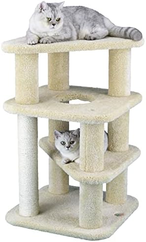 גו מועדון חיות מחמד 32 עץ חתול פרימיום שטיחים קיטי מגרד חתלתול ריהוט בית מגדל דירה עם בסיס פינתי מעוגל לחתולים