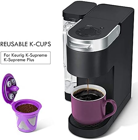 K כוס פילטר קפה לשימוש חוזר ונשיקה חוזרת למכונת קפה של Keurig, k תרמילי קפה לשימוש חוזר ל- K Supreme