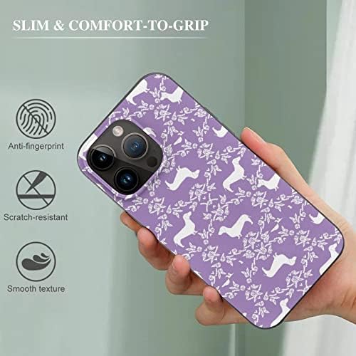 Dachshund Proloral Dog Protector Cover תואם ל- iPhone 14/iPhone 14 Pro/iPhone 14 Plus/iPhone