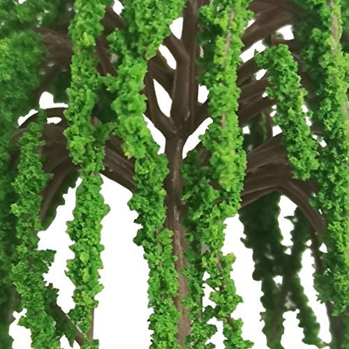 דגם עצי תחביב רכבת נוף סט מלאכותי מיניאטורי דקל קוקוס בוכה ערבה אורן דדקור צעצוע ערכת עם ירוק עלים ובסיס