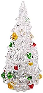 Happyyami Christmass Tree 10pcs עץ חג המולד אורות לילה הובלו שולחן עצי חג המולד קישוטים לחג המולד קישוטים