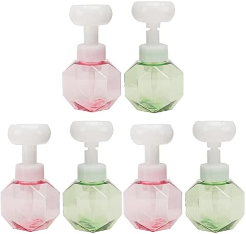 CABILOCK 6 PCS מקלחת מיכל ריק מנקה פרח ניתן למילוי חמוד ניקוי חמוד ביד צבע בועה מיכלי בקבוק ג'ל אקראי דחוף לחץ