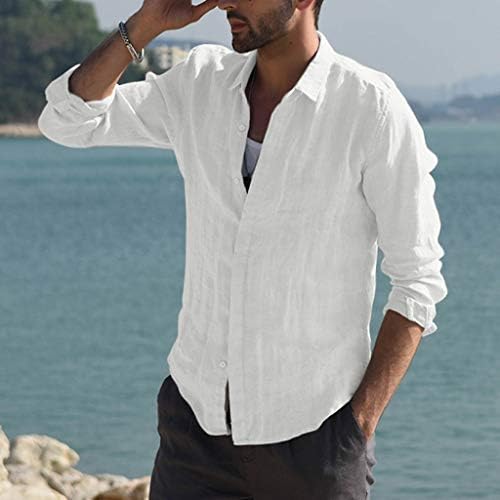 ארוך רטרו T חולצה מוצקה חולצות כיס כותנה רחבה לגברים