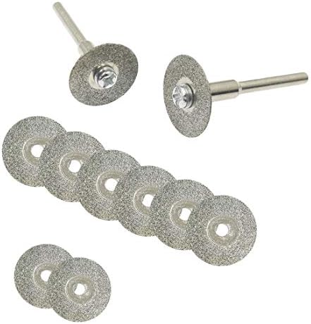 10 יחידות 18 ממ יהלומי חיתוך גלגל מנותק דיסקים מצופה רוטרי כלים עם מוט לדרמל