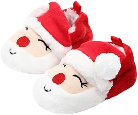 תינוקות לדדות הנעלה חורף חם רצפת נעלי רך בלעדי מקורה חם סנטה פעוט פעוט בנות נעליים