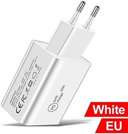 מחבר נסיעות של 20W USB-C מהיר מתאם כוח מהיר מחבר נסיעות לאייפון 12/11 PRO עבור iPad