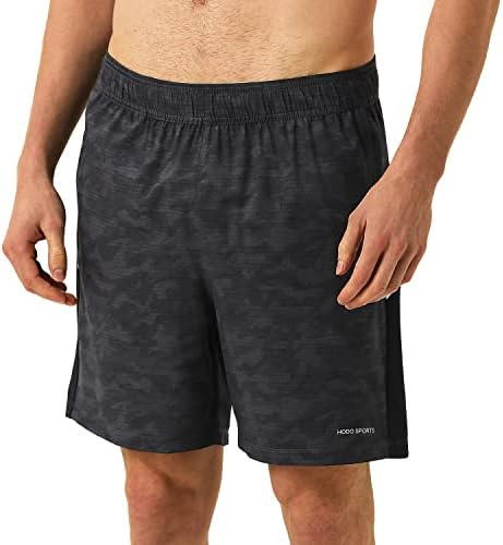 HodoSports 7 גברים בגברים מפעילים מכנסי טיול קצרים מהיר רוכסן יבש כיסי טניס מכנסיים חיצוניים