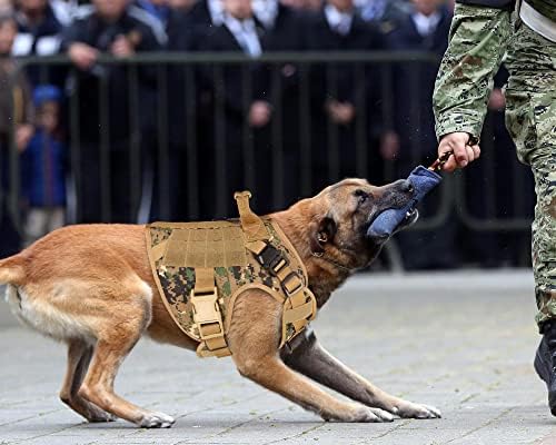 רתמת כלבים לכלבים גדולים ללא משיכה, רתמת כלבים טקטית רתמת אפוד כלבים מתכווננת רתמת אפוד צבאי