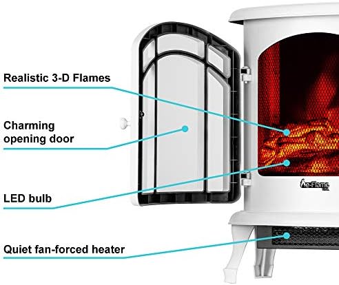 FLAME E-FLAME ארהב טאהו LED ניידים ניידים של אח חשמלי תנור תנור-אפקט יומן תלת ממדי מציאותי ואפקט אש