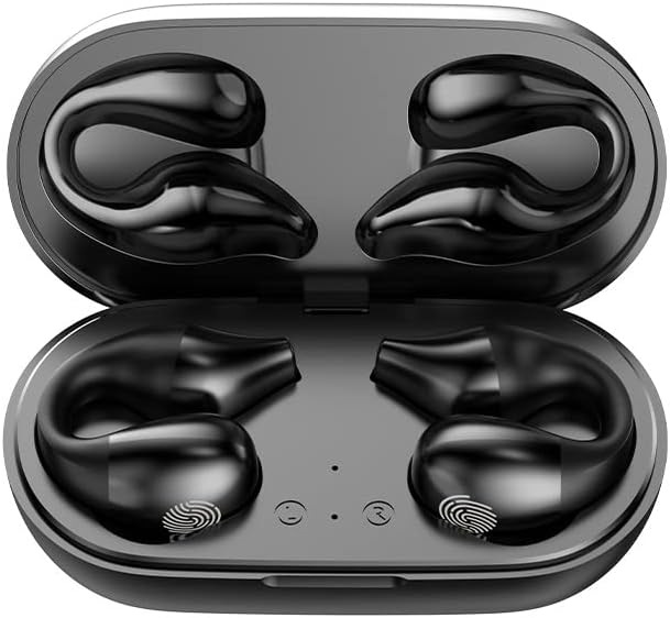 אוזניות אלחוטיות קליפ אוזניים Bluetooth 5.3 קליפ אוזניות אוזניות הולכת עצם אוזניות אלחוטיות קליפ אוזן אוזניות