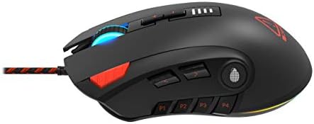 קניון מרקבה עכבר משחק עם 12 כפתורים ניתנים לתכנות - עכבר משחק עם חיישן אופטי דיוק גבוה - DPI מתכוונן עד 12000