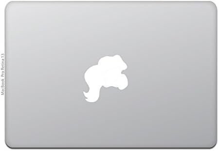 חנות חביבה MacBook Air/Pro 11/13 אינץ 'מדבקת מקבוק אריאל בת הים הקטנה צללית שחורה M659