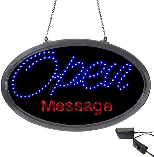 LED אמנותי שלט פתוח עם WiFi הניתן לתכנות הניתן לתכנות הודעת LED, תליה, שחור/כחול/אדום