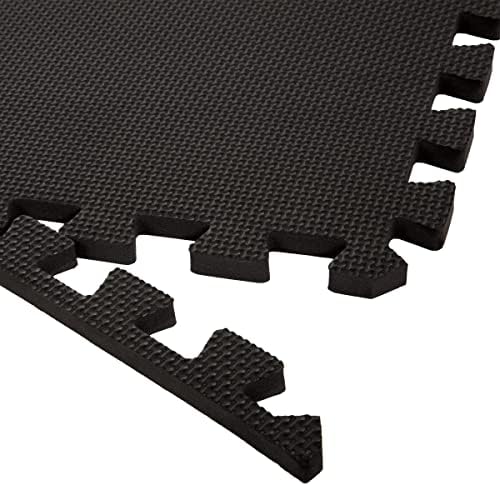 4 חבילה של אריחי רצפת קצף של EVA משתלבים עם חתיכות גבול - נהדר לשימוש כמחצלת משחק או ריצוף