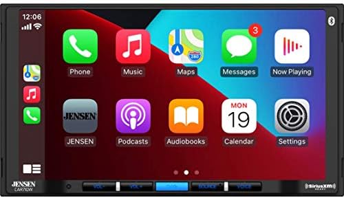 Jensen Car710W 7 אינץ 'מקלט מולטימדיה ללא מכשיר עם Apple Carplay אלחוטי L תומך במכשירי אנדרואיד L SiriusXM מוכן