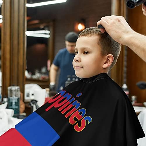 דגל הפיליפינים לילדים תספורת תספורת סינר מספרה עם כיסוי חיתוך שיער מתכוונן