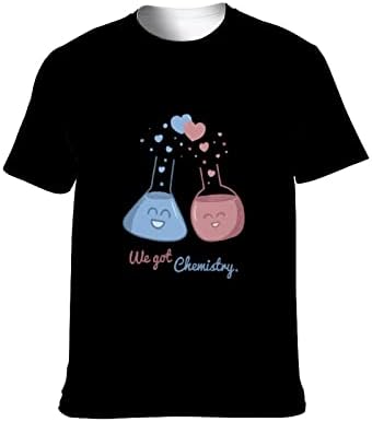 יש לנו כימיה אהבה משחק מילים גברים ונשים גרפי קצר שרוול טי קיץ צווארון עגול הדפסת חולצה חולצות