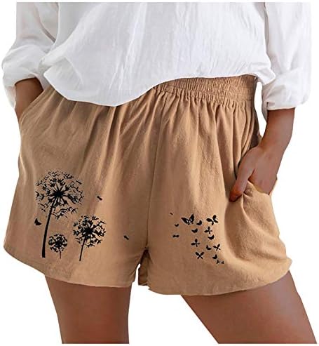 מכנסי קיץ מזדמנים למכנסיים קצרים לנשים יוגה לנשים מכנסיים קצרים של חאקי מכנסיים קצרות