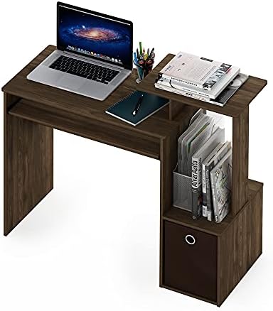 שולחן כתיבה למחשב במשרד ביתי רב תכליתי, קולומביה אגוז / חום כהה