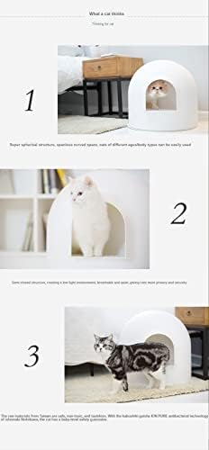 חצי סגור גדול חלל להתיז הוכחת חתולי אסלה לבן חתלתול מגשי שירותים לחיות מחמד אימון חיות מחמד ריהוט