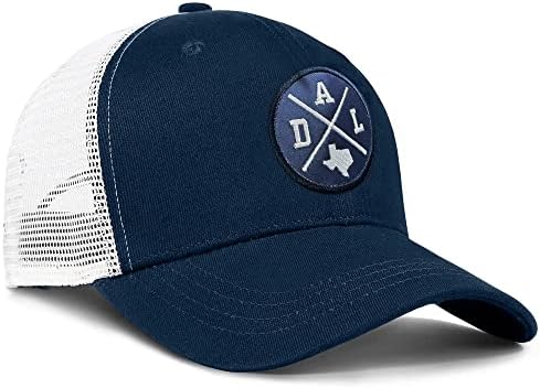 Conpaxye Dallas 2022 כובע רקמה טקסס מפה אוהד כדורגל רשת גב כוכבים מתכווננים כובע בייסבול
