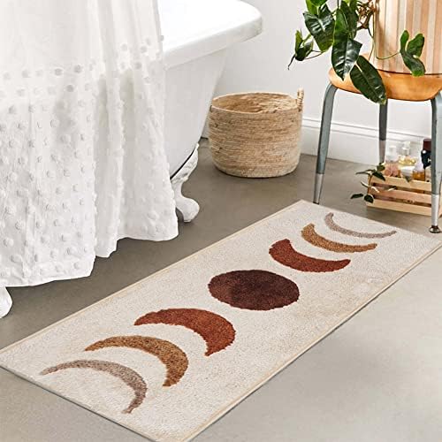 שטיחי אמבטיה של בוהו רץ שלבי ירח ללא החלקה שטיח אמבטיה שטיח מיקרופייבר בוהמי מאטין שטיח שטיח שטיח שטיח לאמבטיה,