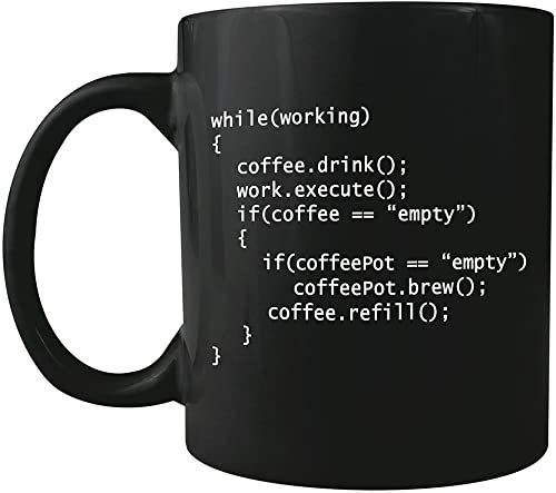 קפה + + תכנית-קרמיקה קפה ספל - מתנה נהדרת עבור מתכנתים, חנונים, חנונים, זה סטודנטים, בוגרי תמיכה טכנית מקצוענים!