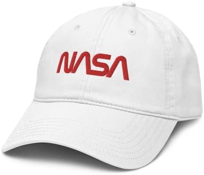 נאס א חלל מדע קלאסי ג ' מבו אדום תולעת לוגו מתכוונן בייסבול כובע