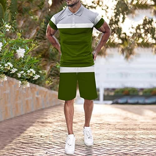 מכנסיים קצרים מזדמנים של קיץ מגברים פלוס חולצת טי חוף קלאסית בגודל וחליפת חליפת ספורט קצרה