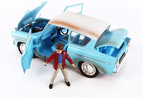 צעצועי ג ' אדה 1: 24 הארי פוטר ורכב יציקת פורד אנגליה משנת 1959, כחול חלוד