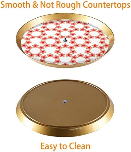 דפוס פרחוני פרח מחזיק עוגות גיאומטריות למאפה, 3 עוגת זהב מפלסטיק שכבתית עמדת זהב לשולחן קינוח, עמד