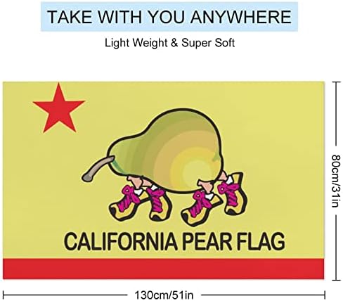 קליפורניה אגס דגל חוף מגבת נסיעות מהיר יבש בית מבוגרים מגבות קל משקל בריכת כיסוי שמיכת עבור ספורט קמפינג כושר לשחות
