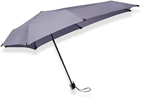 מטריה חסינת רוח מיני, קיפול ידני, 91 על 91 סנטימטר-אפור לבנדר