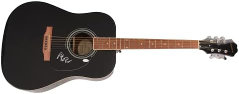 פיטר באק חתם על חתימה בגודל מלא גיבסון אפיפון גיטרה אקוסטית עם ג 'יימס ספנס אימות ג' יי. אס.