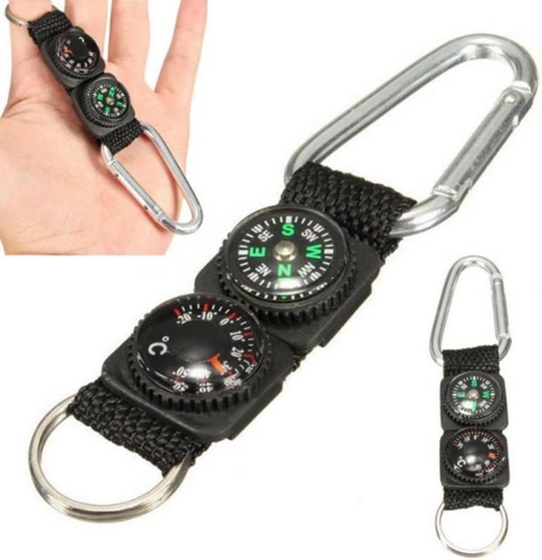 ZSEDP קמפינג כלי חיצוני מצביע מיני מחזיק מפתחות מטפסים מטפסים מדחום מפתח אביזרי ספורט מפתח