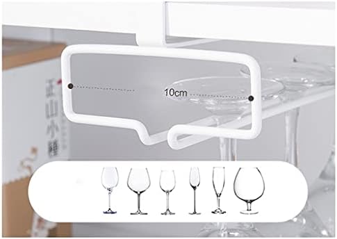 HGGDKDG זכוכית יין קיר קיר רכוב על כלי אחסון הפוכה מדף תחת ארון ללא אגרוף