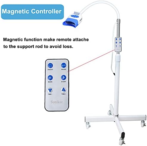 סוניקר שיניים ניידות מנורת הלבנה עם שלט רחוק, מלבן שיניים 36W 10 LED LED Lig