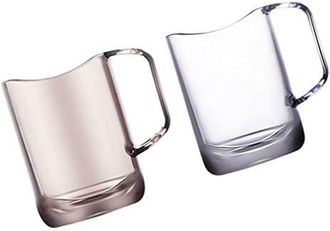 המוטון 2 יחידות פלסטיק כוס כוס לשימוש חוזר מברשת שיניים מחזיק ברור איפור מברשות מחזיק עבור יהירות