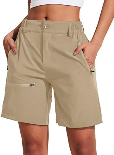 מכנסי מטען לנשים של COORUN מכנסיים קצרים מהיר קיץ יבש חצי מכנסיים נסיעות גולף אתלטית 8 /7 מכנסיים קצרים עם כיסי