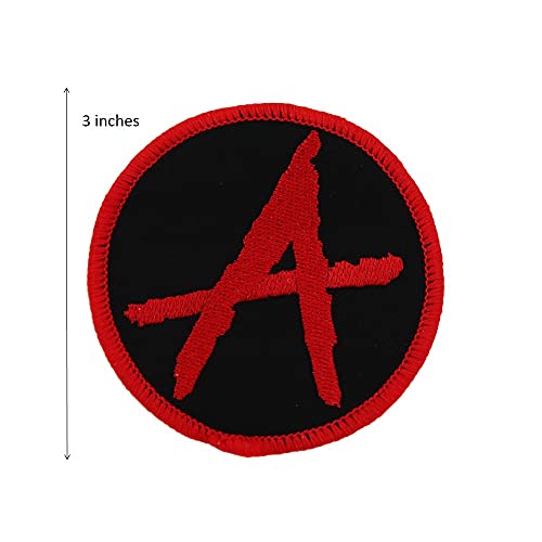 אנרכיה סמל אנרכיזם לוגו רקום ברזל על תיקוני פאנק גותיקה סמל