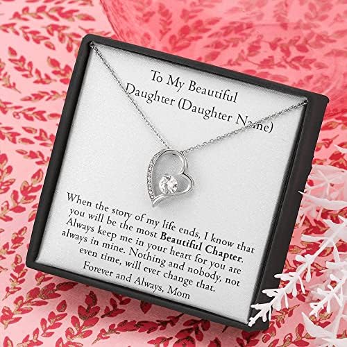 מתנה לבת מבת אם מתנה לבת מאמא לנצח אהבה שרשרת תכשיטים מתנה מאמא לבת מתנה מאמא סטנדרט בוקס